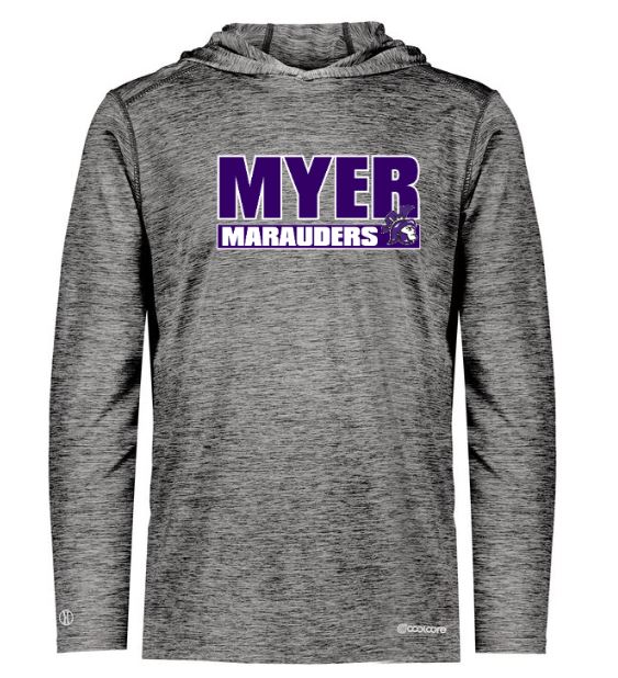 Myer Unisex Hooded Long Sleeve T Shirt