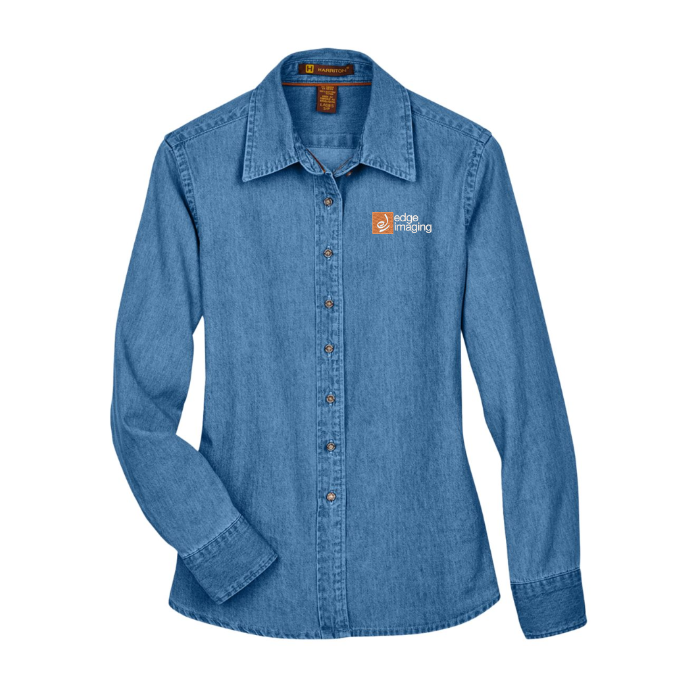 Edge Fitted (Lady) Denim Dress shirt