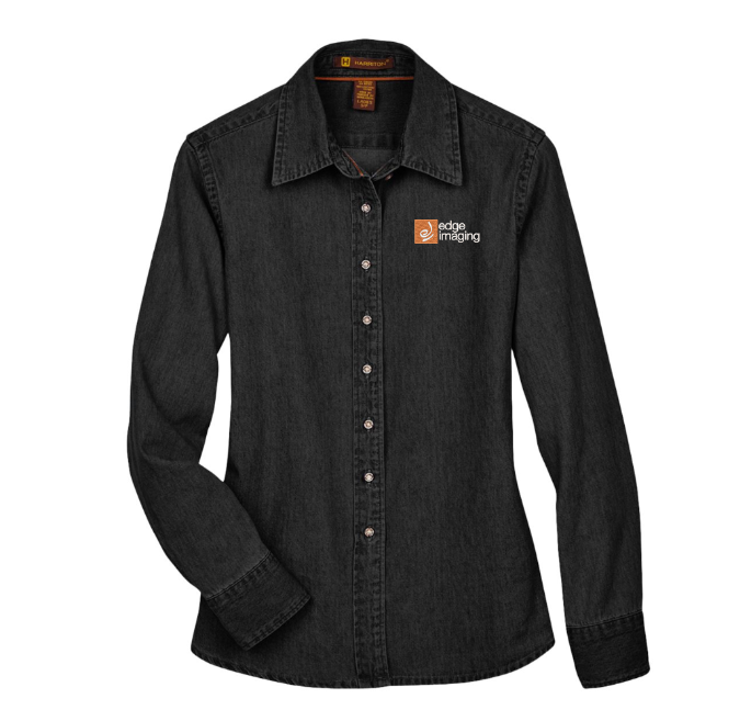 Edge Fitted (Lady) Denim Dress shirt