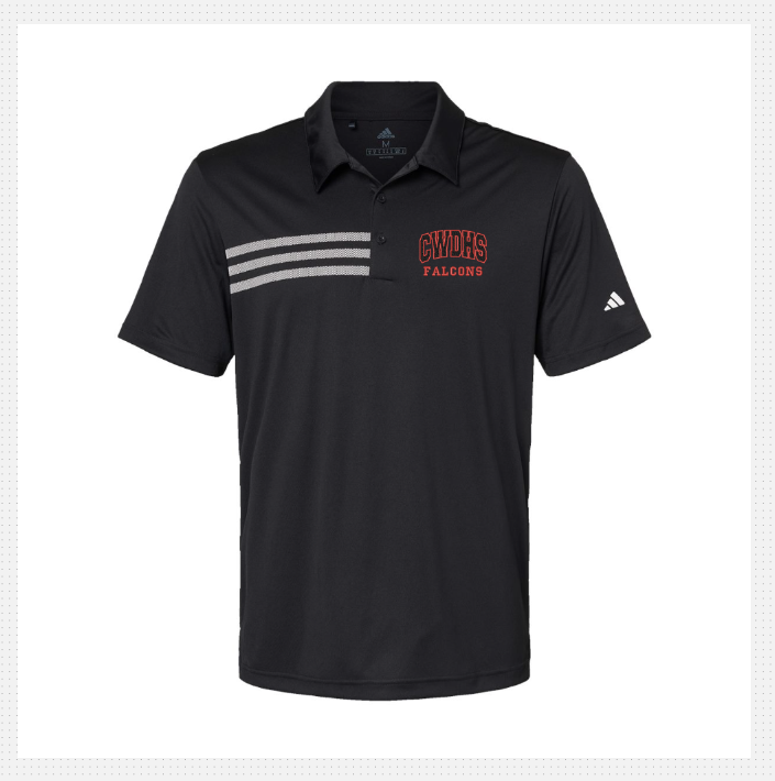 CWDHS Adidas 3 stripe Polo Unisex