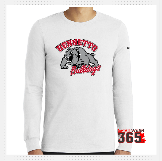 Bennetto Adult Nike Dry Fit Long Sleeve T-Shirt