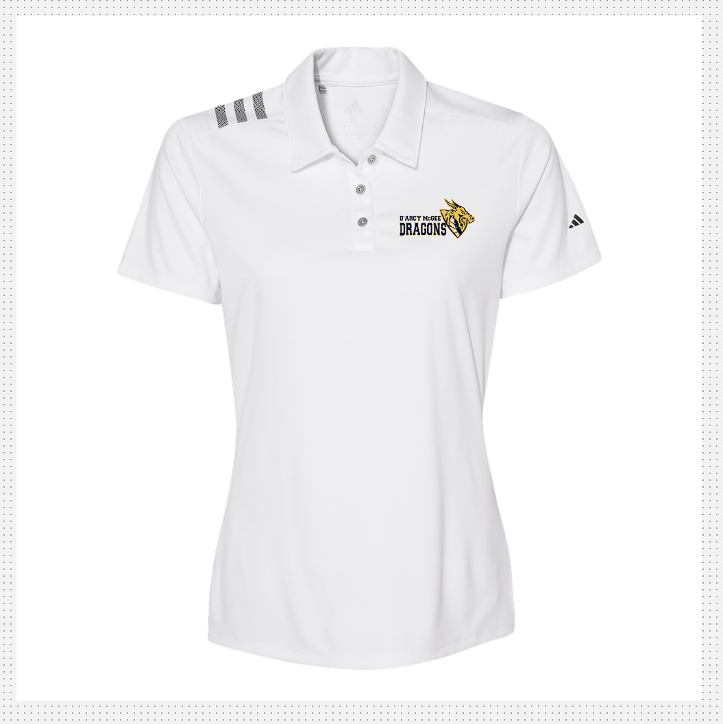 Darcy McGee  Adult Adidas 3 stripe Polo Lady Fit