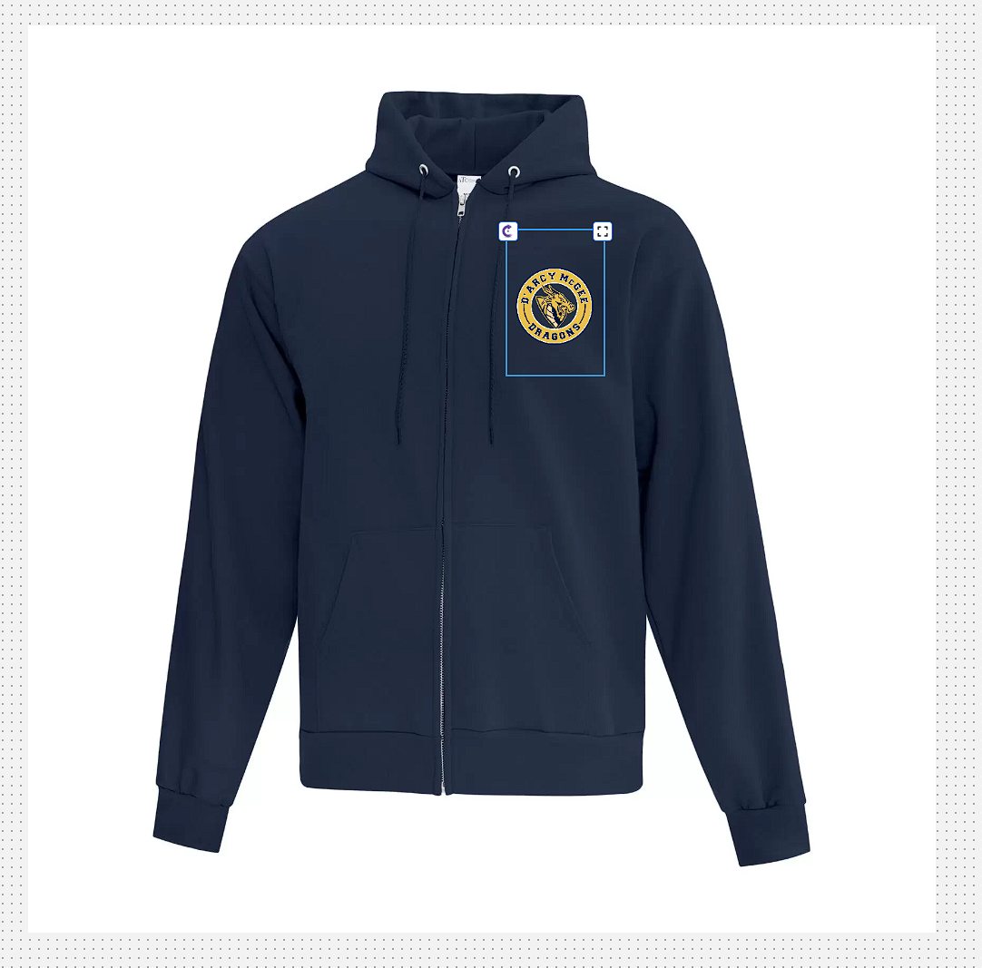 Darcy McGee Traditional Adult Full Zip Hoodie