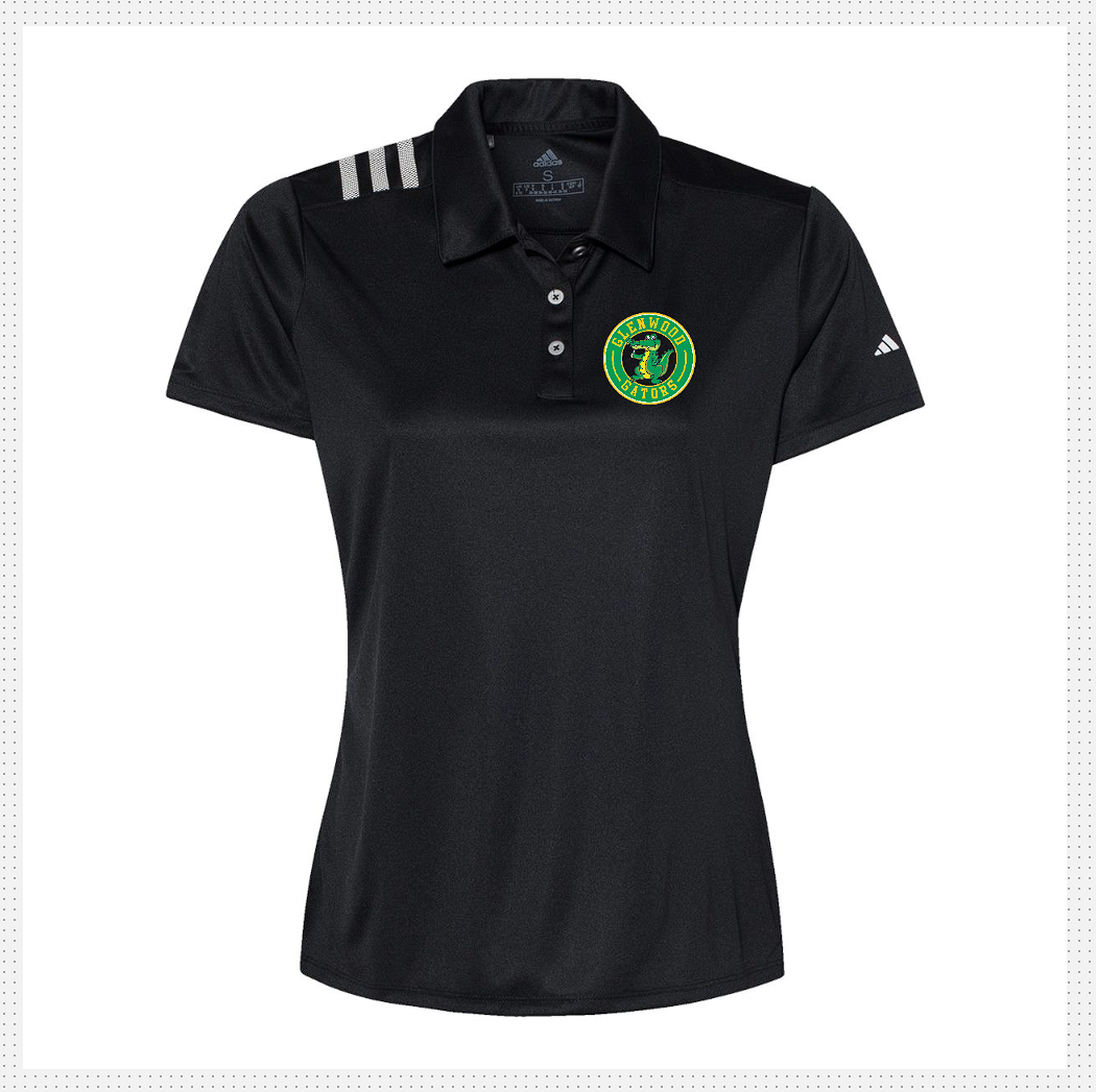 Glenwood  Adult Adidas 3 stripe Polo Lady Fit