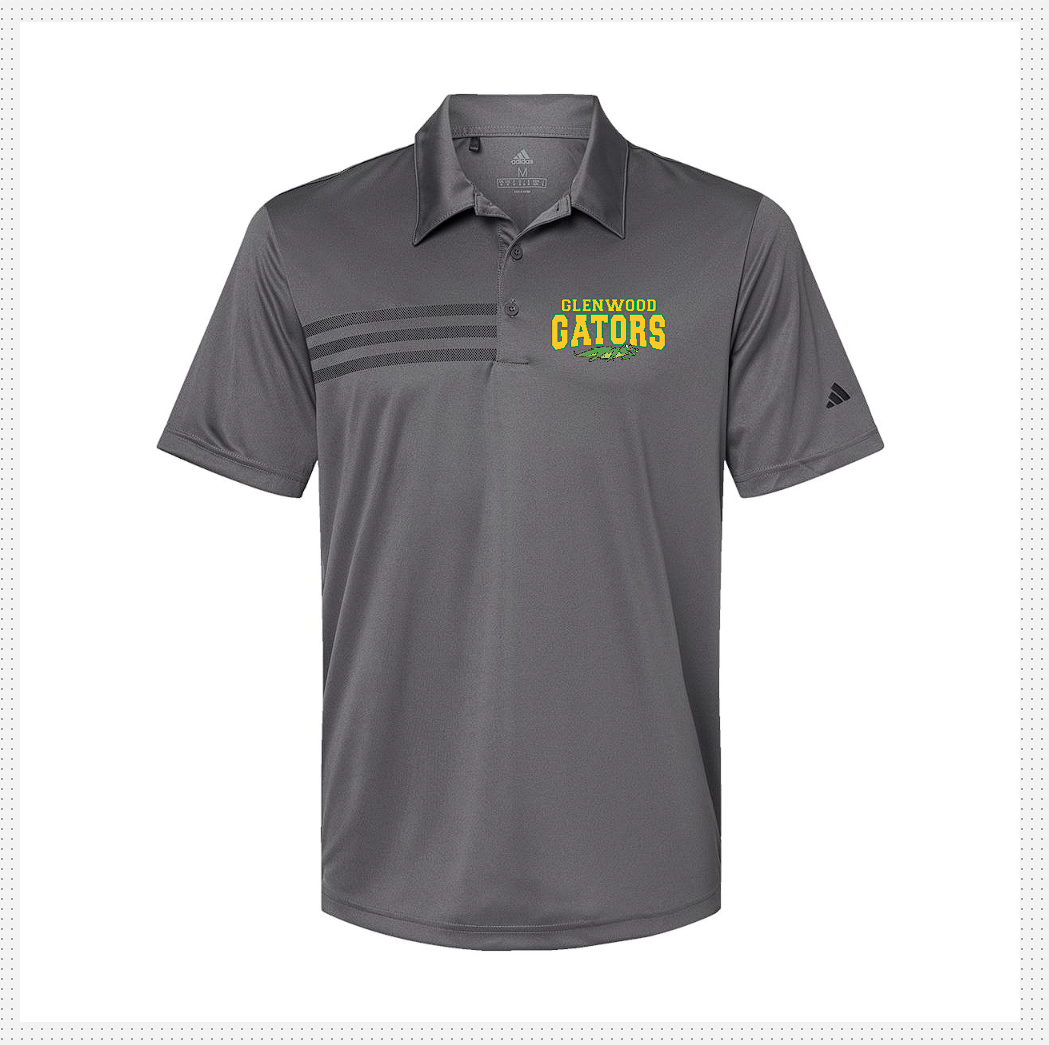 Glenwood  Adult Adidas 3 stripe Polo Unisex