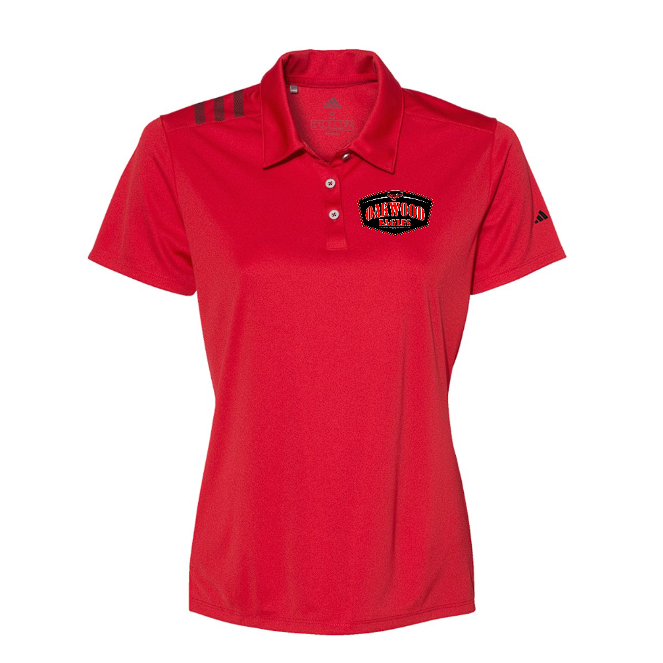 Oakwood  Adult Adidas 3 stripe Polo Lady Fit