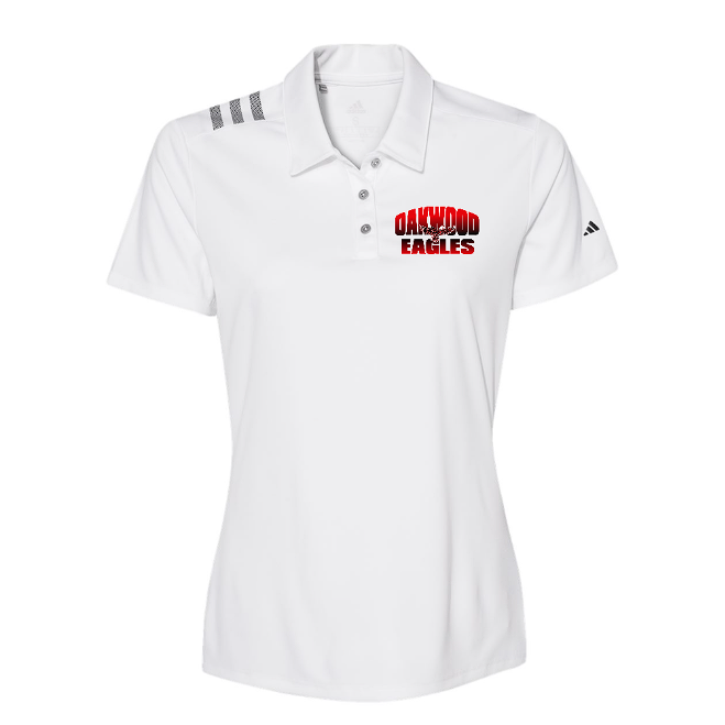 Oakwood  Adult Adidas 3 stripe Polo Lady Fit