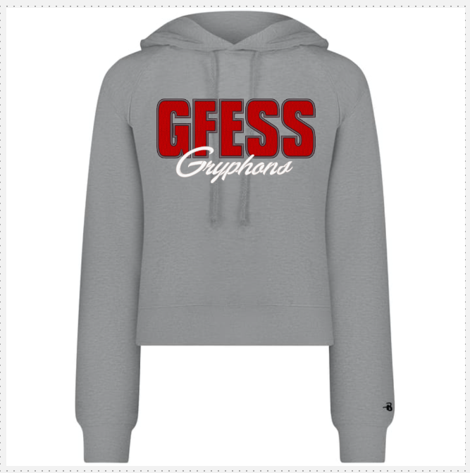GFESS Ladies Crop Top Hoodie