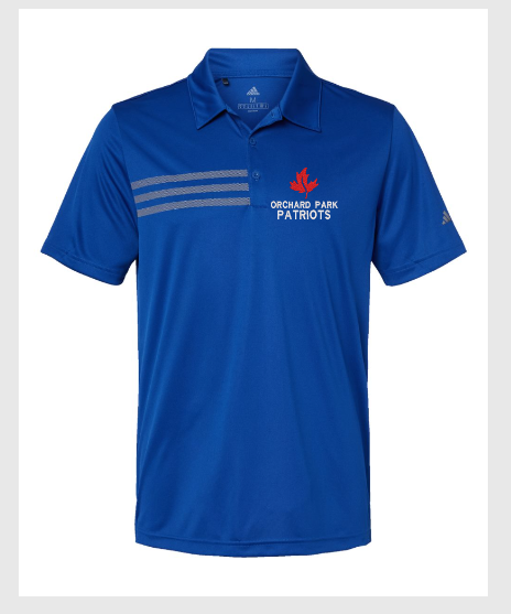 Orchard Park Adidas 3 stripe Polo Unisex