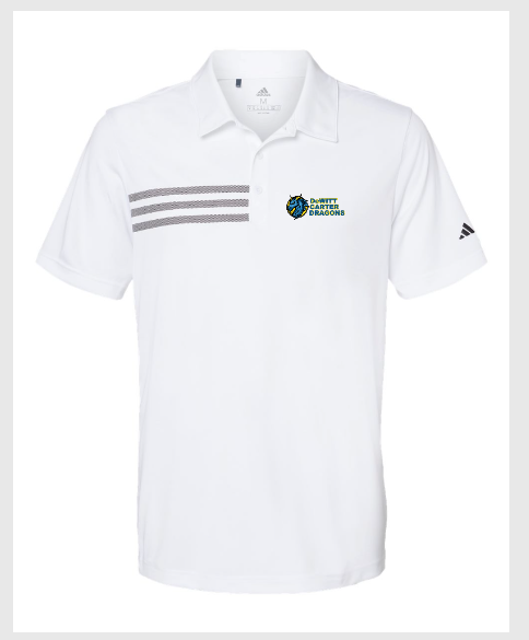 DeWitt Carter  Adult Adidas 3 stripe Polo Unisex