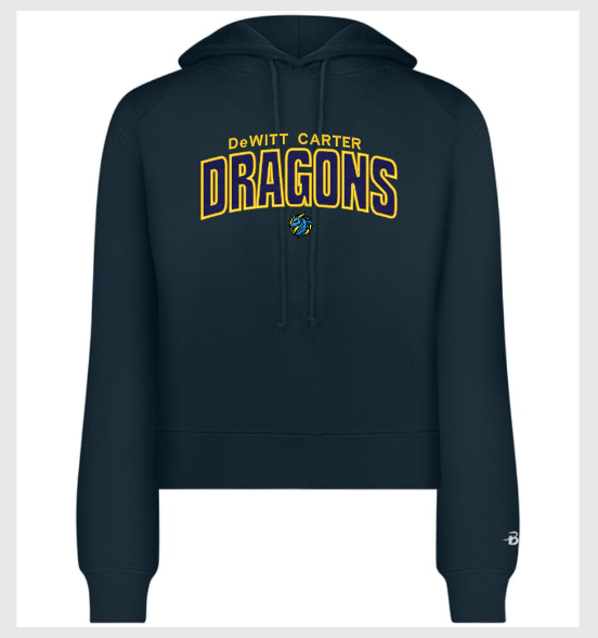 DeWitt Carter Adult Ladies Crop Top Hoodie