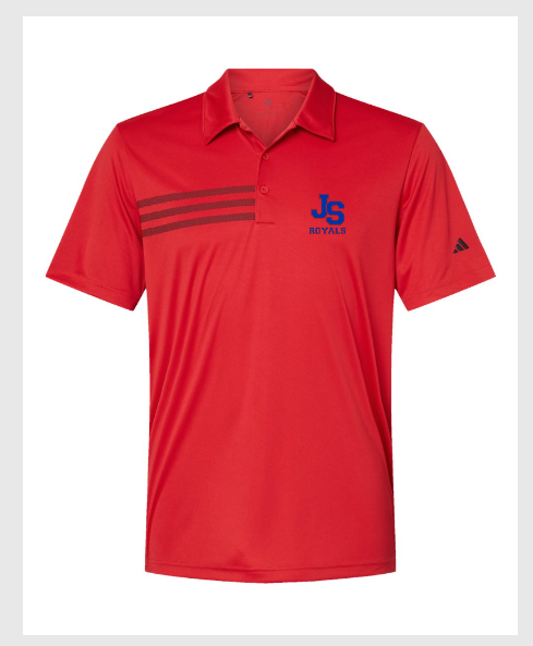 Jeanne Sauve  Adult Adidas 3 stripe Polo Unisex