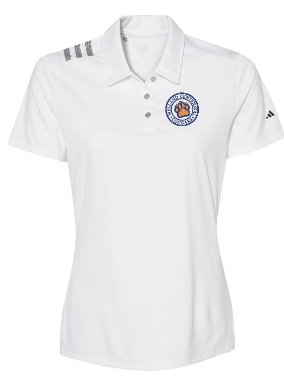 Welland Centennial Adidas 3 stripe Polo Lady Fit